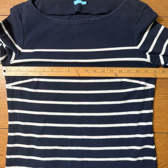 J. McLaughlin Navy and White Striped Midi Dress - Picture 5 of 8